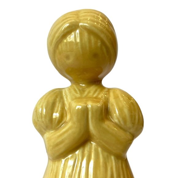 VTG ROB ROY Ceramic Yellow CORNHUSK DOLLS/Girls SALT & PEPPER Shaker Set/DECOR - Picture 8 of 12